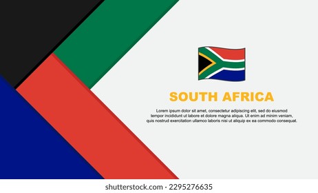 South Africa Flag Abstract Background Design Template. South Africa Independence Day Banner Cartoon Vector Illustration. South Africa Illustration