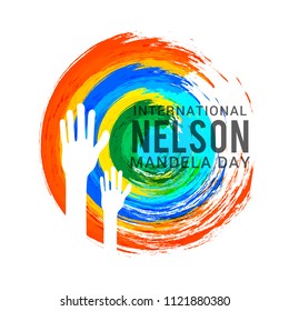 South Africa Flag Background For International Nelson Mandela Day.