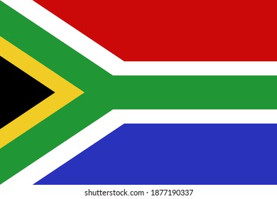 Fondo de la bandera sudafricana. ilustración vectorial