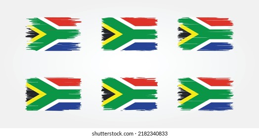 South Africa Flag Brush Collection. National Flag