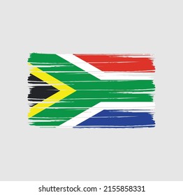 South Africa Flag Brush Strokes. National Flag