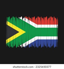 South Africa Flag Brush Vector Illustration