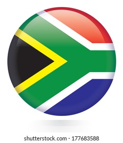 South Africa Flag Button 