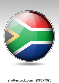 South Africa flag button