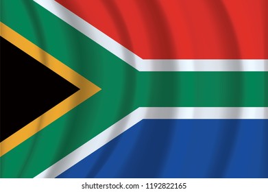 South Africa Flag Fabric Texture Textile Stock Vector (Royalty Free ...