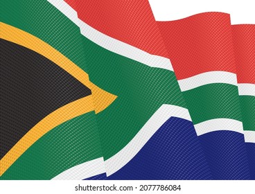 south africa flag fluttering gradient texture