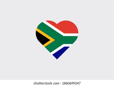 South Africa Flag Heart Outline Stock Vector (Royalty Free) 1860699247 ...