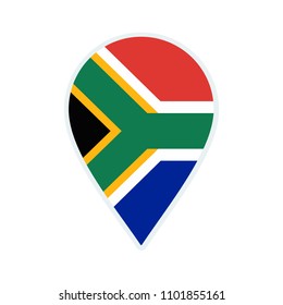 South Africa Flag Icon. Travel Icon. Travel Destination Of South Africa. South Africa Badge. Flag Badge.