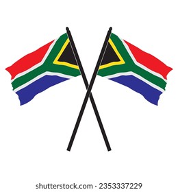 South Africa flag icon vector illustrataion symbol design