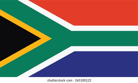 south africa  Flag for Independence Day and infographic Vector illustration.