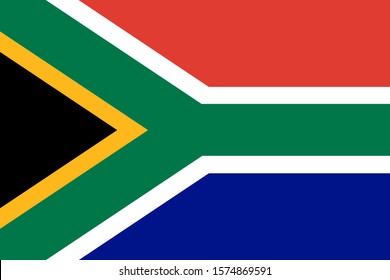 South Africa Flag. National Flag. Vector Illustration.