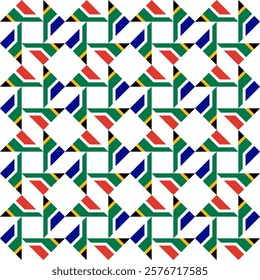 south africa flag seamless pattern design. vector illustration