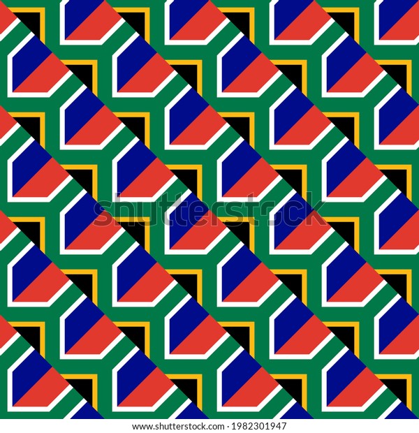 South Africa Flag Seamless Pattern Vector Stock Vector (Royalty Free ...