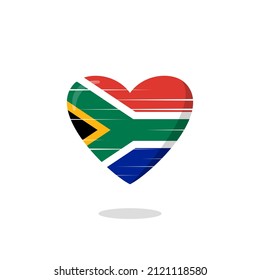 South Africa Flag Shaped Love Illustration Stock Vector (Royalty Free ...