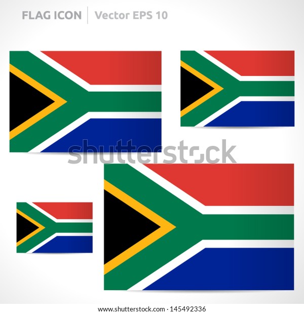 South Africa Flag Template Vector Symbol Signs Symbols Objects