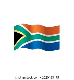 south africa flag, vector illustration
