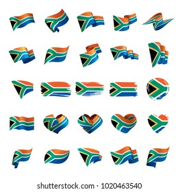 south africa flag, vector illustration