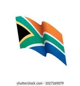 south africa flag, vector illustration on a white background