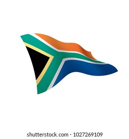 south africa flag, vector illustration on a white background