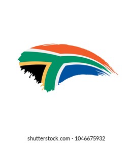 south africa flag, vector illustration