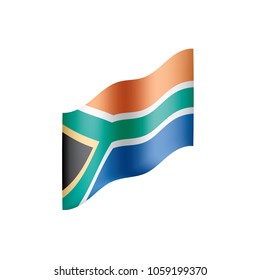 south africa flag, vector illustration