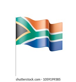 south africa flag, vector illustration