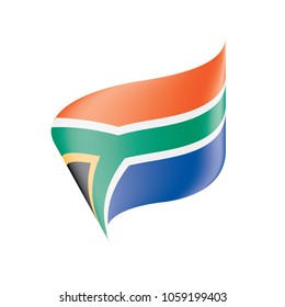 south africa flag, vector illustration