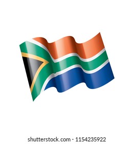 south africa flag, vector illustration on a white background