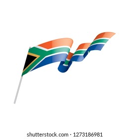 south africa flag, vector illustration on a white background