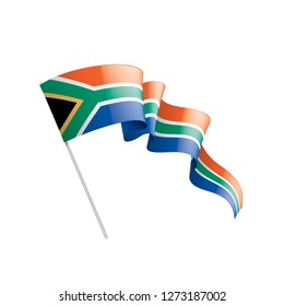 south africa flag, vector illustration on a white background