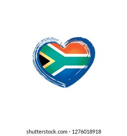 south africa flag, vector illustration on a white background