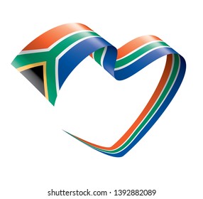 south africa flag, vector illustration on a white background