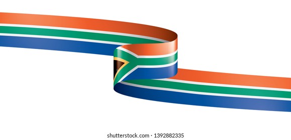 south africa flag, vector illustration on a white background