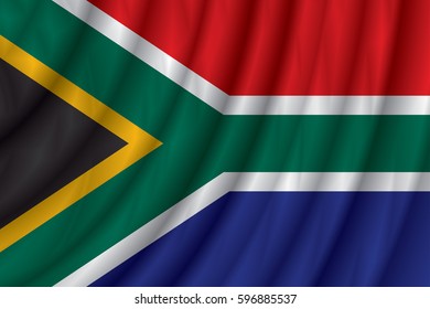 South Africa flag vector illustration.