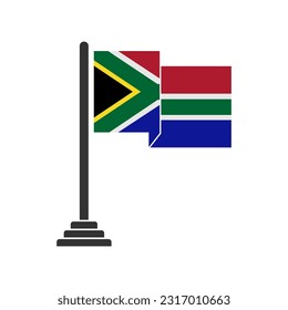 South africa flags icon set, South africa independence day icon set vector sign symbol