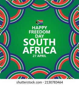 South Africa freedom day (Afrikaans: Vryheidsdag) celebration vector template. Suitable for social media posts.