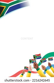 South Africa Freedom Day Celebration Poster with National Flag of South Africa