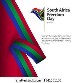 South Africa Freedom Day Flag Vector Template Design Illustration