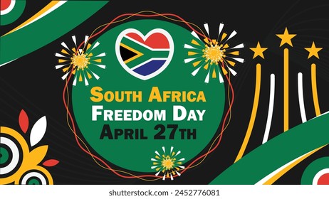 South Africa Freedom Day vector banner design. Happy South Africa Freedom Day modern minimal graphic poster illustration.