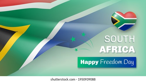 Pancarta del Día de la Libertad feliz en Sudáfrica