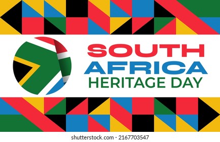South Africa Heritage Day. Public Holiday Celebrated On 24 September. On This Day, South Africans Are Encouraged To Celebrate Their Culture And The Diversity Of Their Beliefs And Traditions. EPS10.
