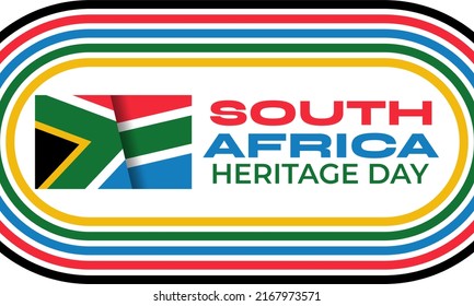 South Africa Heritage Day. Public holiday celebrated on 24 September. On this day, South Africans are encouraged to celebrate their culture and the diversity of their beliefs and traditions. EPS10.