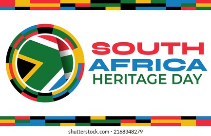 South Africa Heritage Day. Public Holiday Celebrated On 24 September. On This Day, South Africans Are Encouraged To Celebrate Their Culture And The Diversity Of Their Beliefs And Traditions. EPS10.