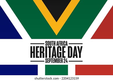 South Africa Heritage Day. September 24. Holiday concept. Template for background, banner, card, poster with text inscription. Vector EPS10 illustration