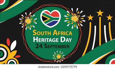 South Africa Heritage Day vector banner design. Happy South Africa Heritage Day modern minimal graphic poster illustration.