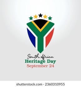 South Africa Heritage Day vector graphic suitable for the celebration of South Africa Heritage Day. Flyer design, flat illustration, and flat design.