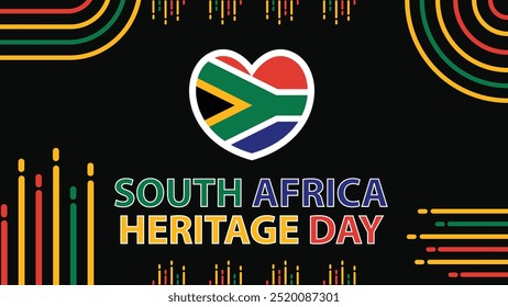 South Africa Heritage Day vector banner design. Happy South Africa Heritage Day modern minimal graphic poster illustration.