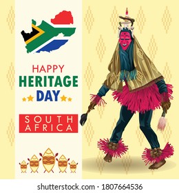 South Africa Heritage Day Wishes with Traditional Dancer