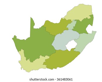 South Africa - Highly detailed editable political map.