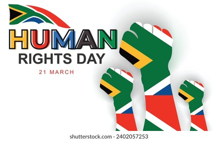 South Africa Human Rights Day. background, banner, card, poster, template. Vector illustration.